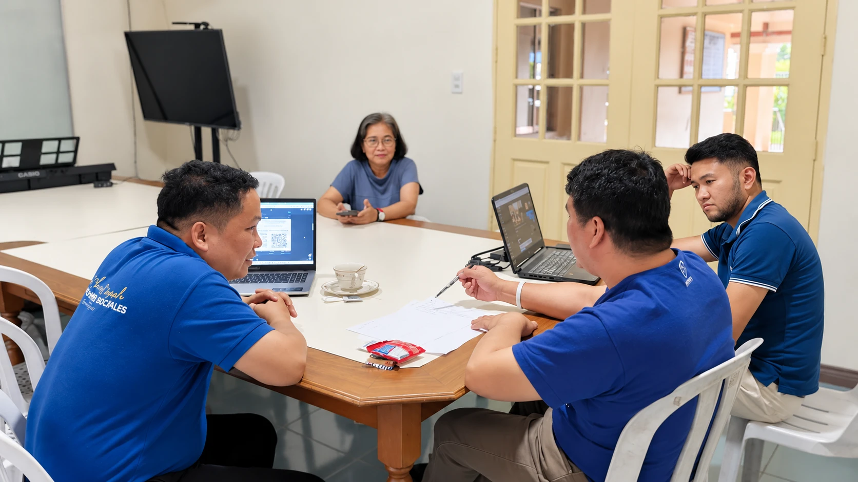 Baptist Bible Seminary & Institute staff in a planning meeting